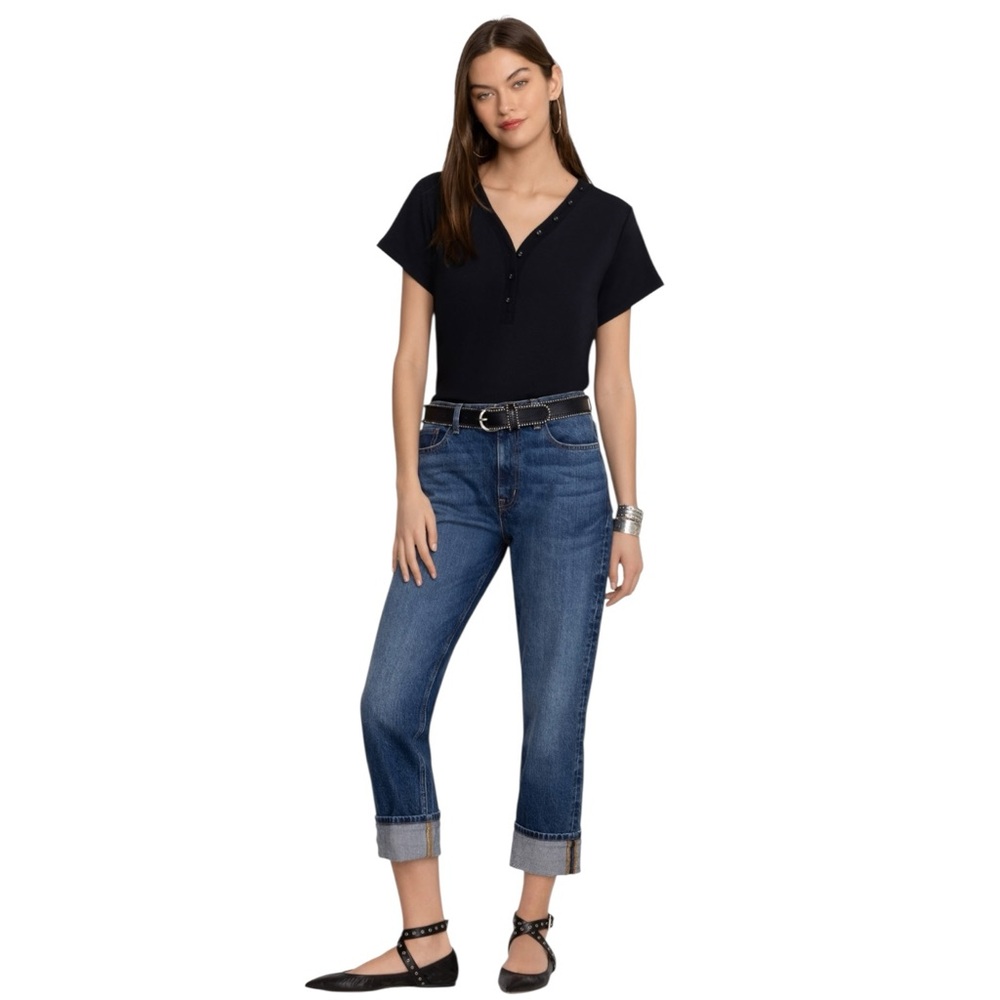 Johnny Was Barcelona Boyfriend Jeans Mason Blue Size 30 NWT - Picture 4 of 15